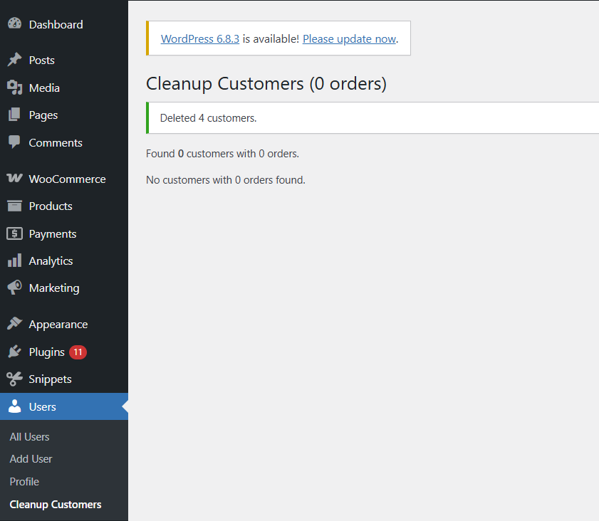 How To Delete WooCommerce Customers With Zero Orders? - Tyche Softwares