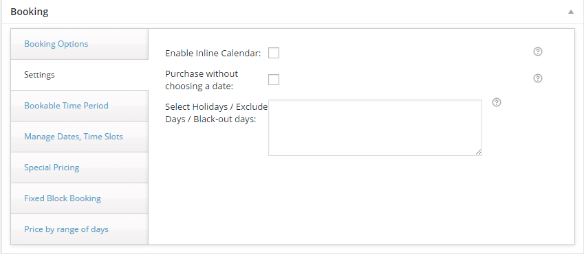 Turn your WooCommerce store into a booking platform - Product Booking Settings