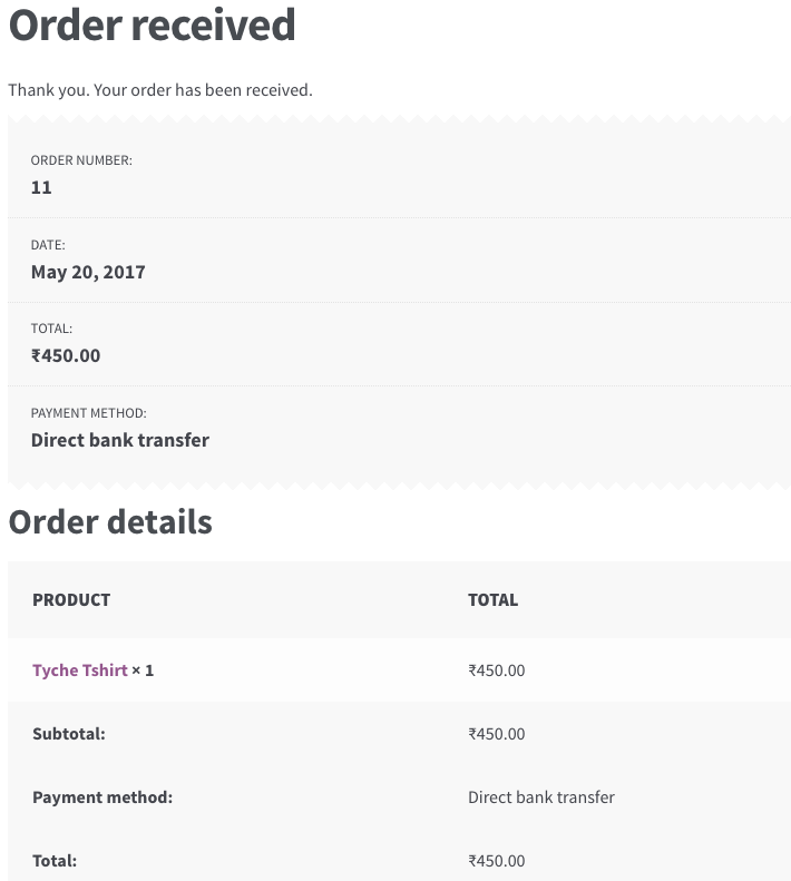 Customize WooCommerce Thank You page - WooCommerce - Thank You Page