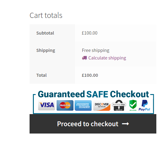 Guaranteed Safe Checkout on WooCommerce checkout page