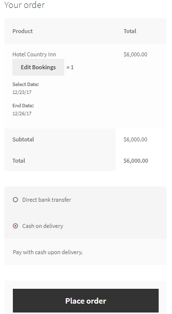 Understanding the process of Editing Bookings on Cart page and Checkout page