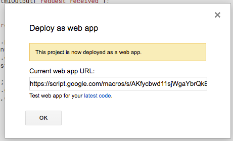 Setting up Woocoomerce export order: Google script deployed as web app