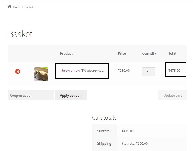 offer discounts based on quantity in WooCommerce - Updated Cart contents