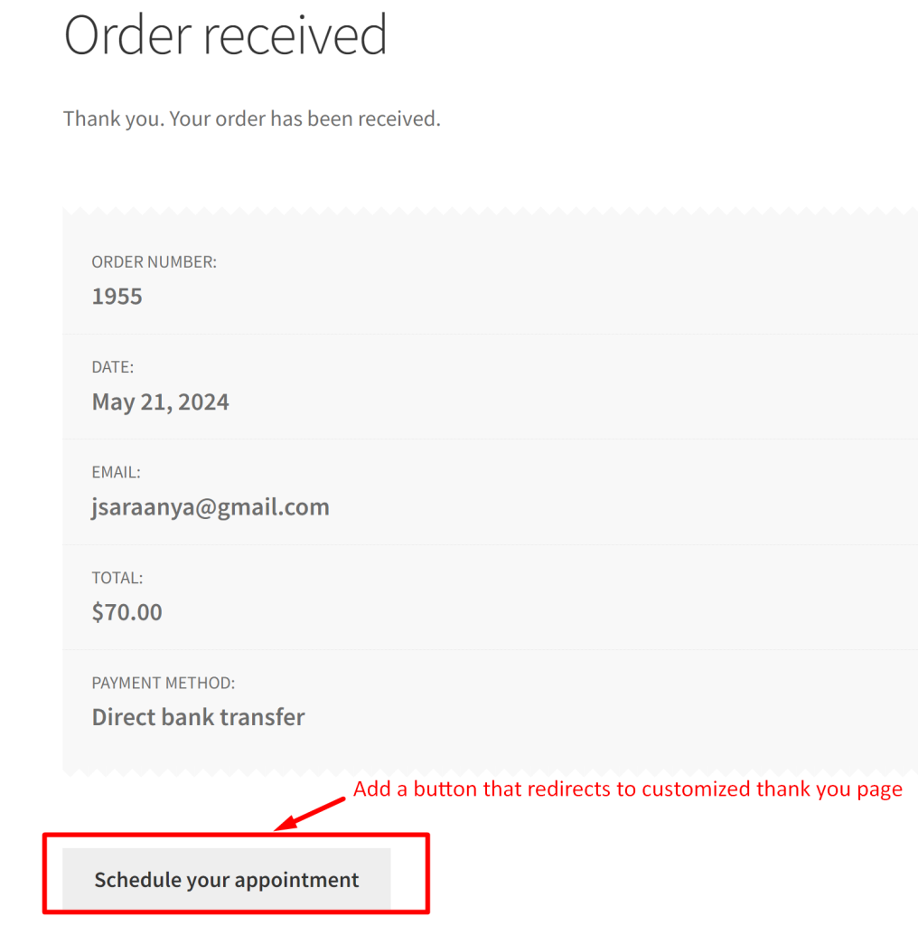 How to Append Order Number to a URL on the 'Thank You' Page in WooCommerce? - Tyche Softwares