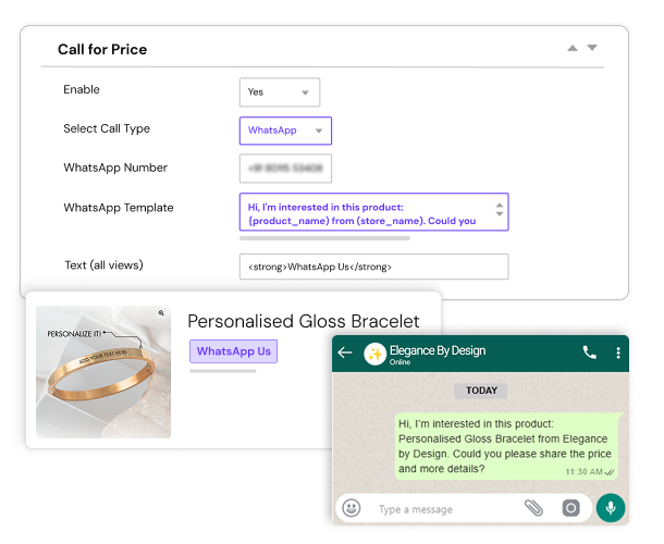 Call for Price for WooCommerce 4 Call Types feature of Call for Price Plugin