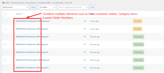 How to Combine Multiple Elements to Custom Order Numbers in WooCommerce ...