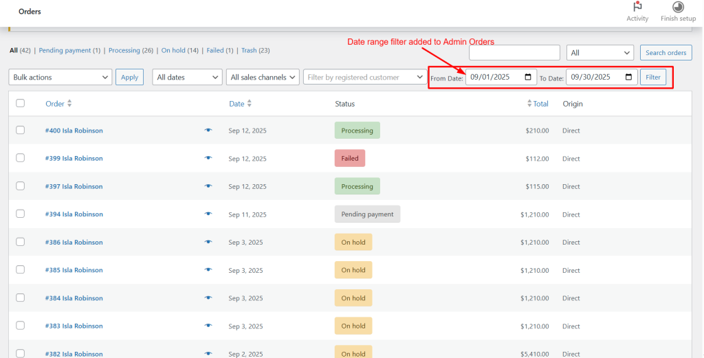 How to Add a Date Range Filter to WooCommerce Admin Orders Page (HPOS Compatible)? 1 How to Add a Date Range Filter to WooCommerce Admin Orders Page (HPOS Compatible)? - Tyche Softwares