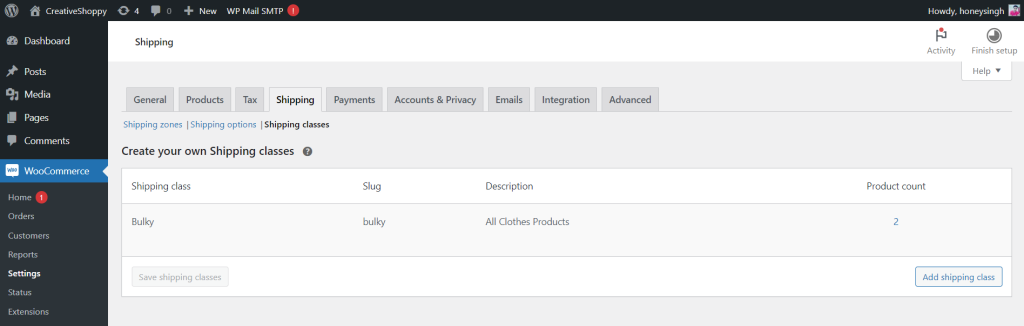 How to Customize the Shipping Classes Section in WooCommerce? - Tyche Softwares