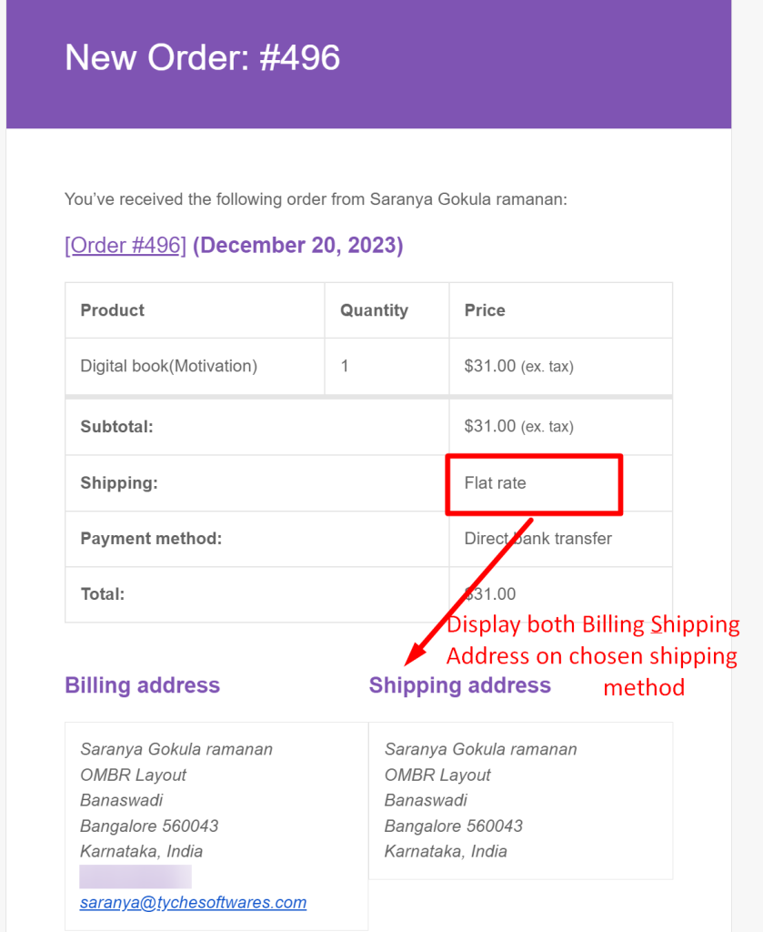 How to Hide Shipping Address Based on Shipping Method in Email Notifications?