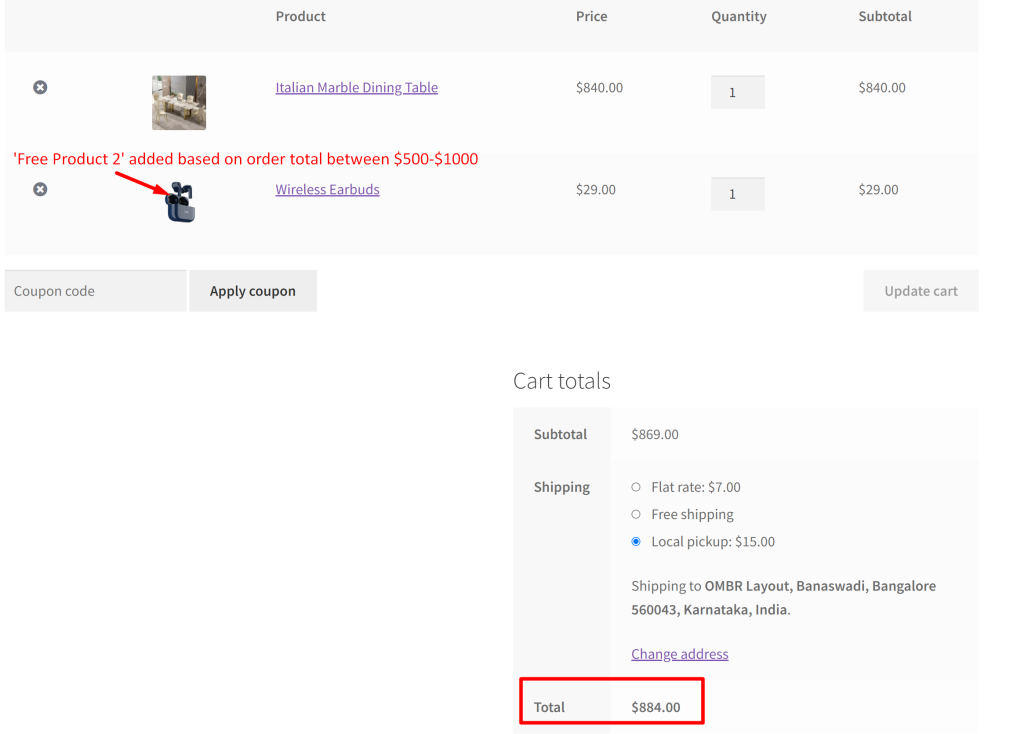 How to Add BOGO (Buy One Get One) Gifts Based on Order Total Range in WooCommerce? - Tyche Softwares