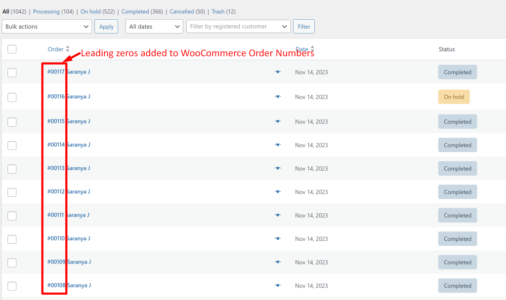 How to Modify WooCommerce Order Numbers with Leading zeros? - Tyche Softwares