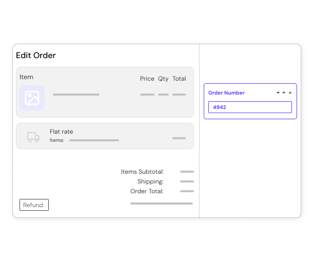 Manually adjust order numbers when needed