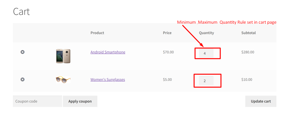 How to Set Quantity Field in WooCommerce Shop Page And Apply Minimum Maximum Rule? - Tyche Softwares