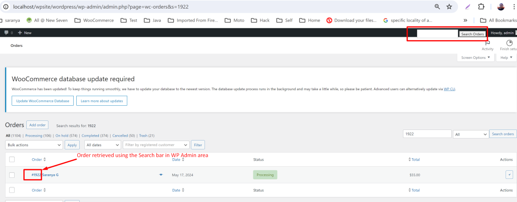 How to Add a WooCommerce Order Number Search Field to the WP Admin Top Bar? - Tyche Softwares