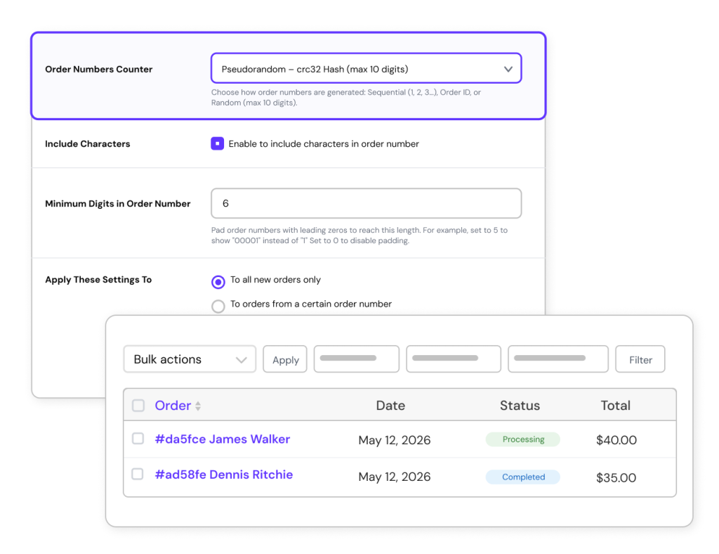 Custom Order Numbers for WooCommerce - Tyche Softwares