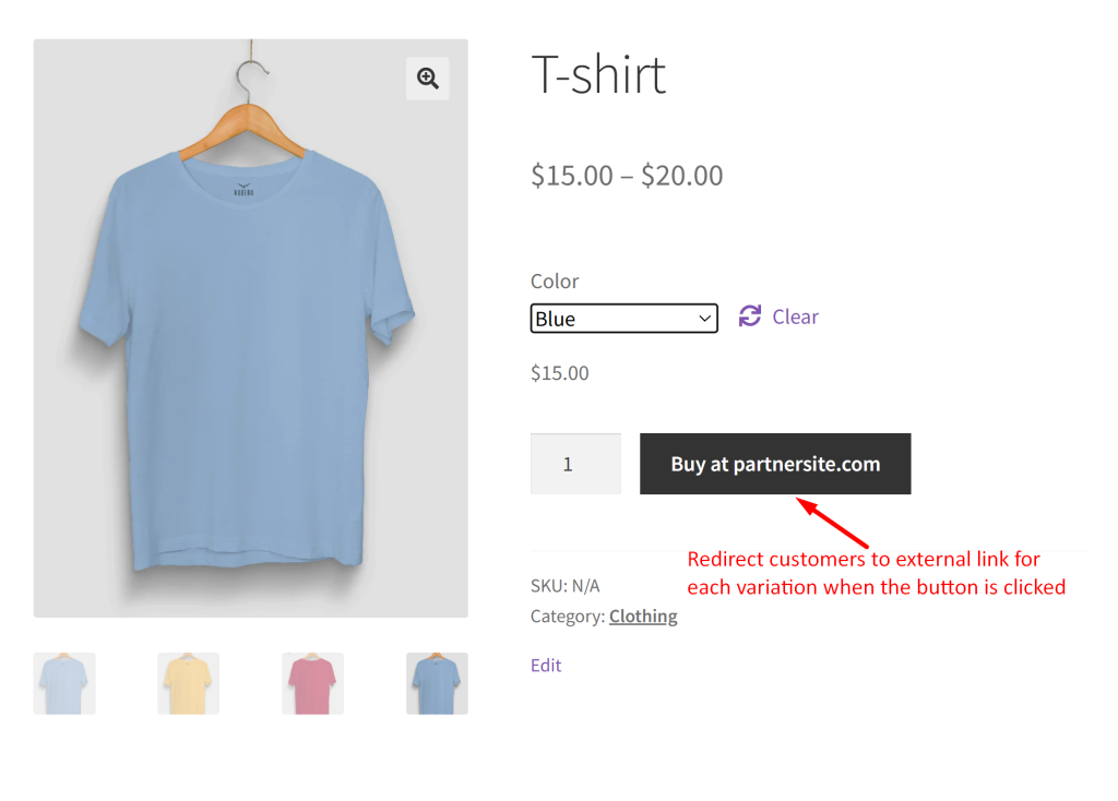 How to Add External Links for Each Variations and Open it in New Tab for WooCommerce Variable Products? - Tyche Softwares