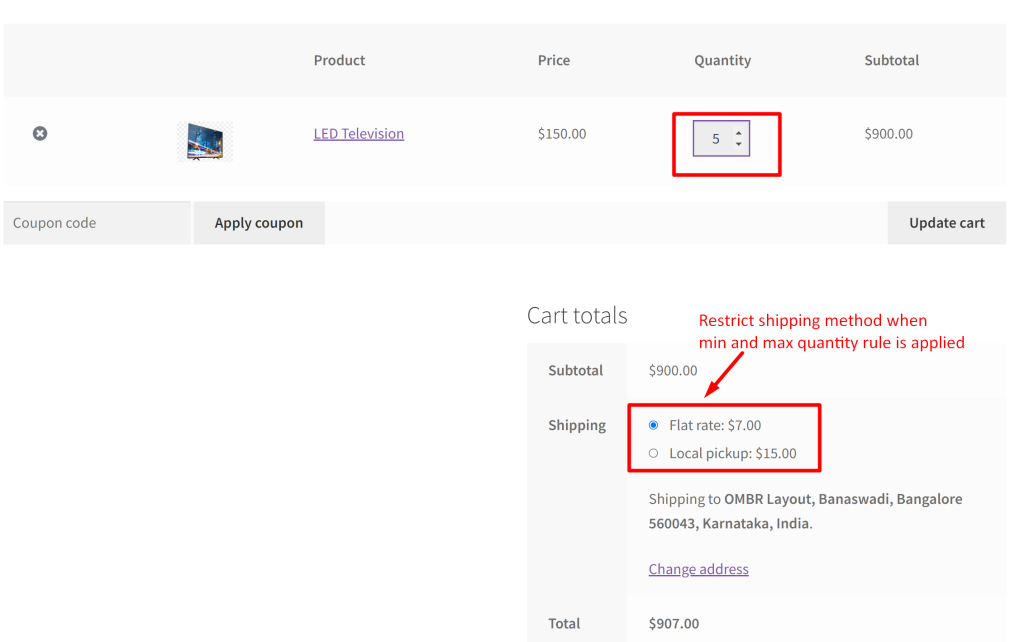 How to Hide the Shipping Method When Quantity Input Fields Are Restricted in WooCommerce? - Tyche Softwares