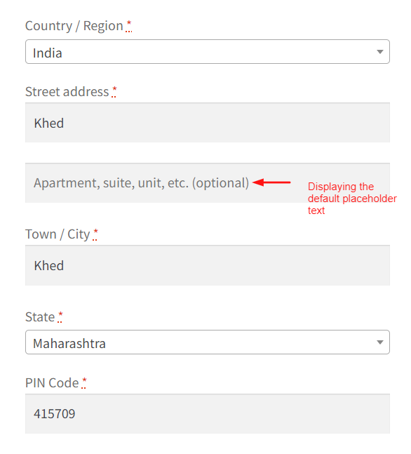 How to Change the Billing Address Placeholder Text in WooCommerce Checkout? - Tyche Softwares