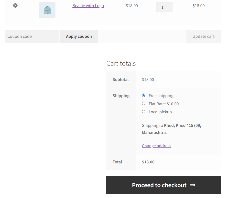 How to Customize the "Shipping to" Text on the WooCommerce Cart? - Tyche Softwares