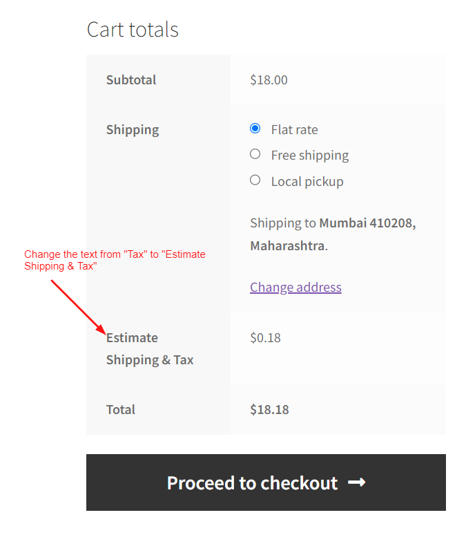 How to Customize the “Tax” Text on WooCommerce Cart Totals? - Tyche Softwares