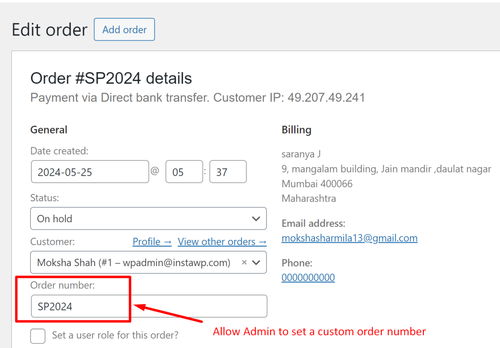 How to Allow Admin to Edit Order Numbers in WooCommerce? - Tyche Softwares