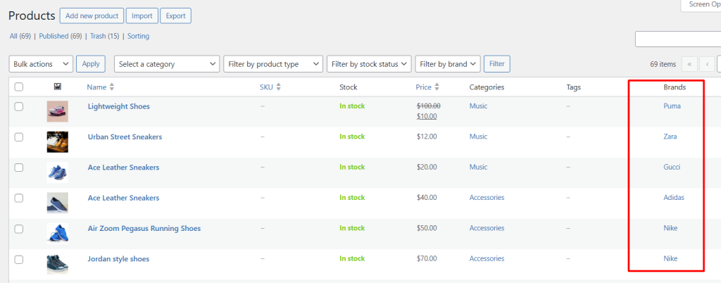 WooCommerce Brand Name