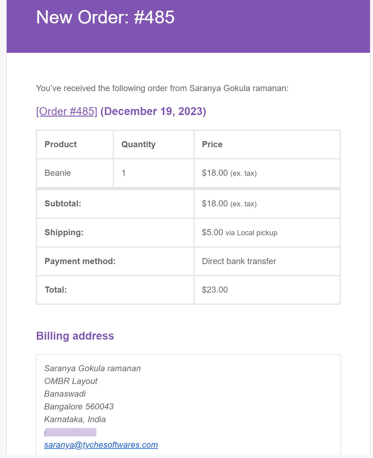 How to Display Shipping Address in Email Notifications