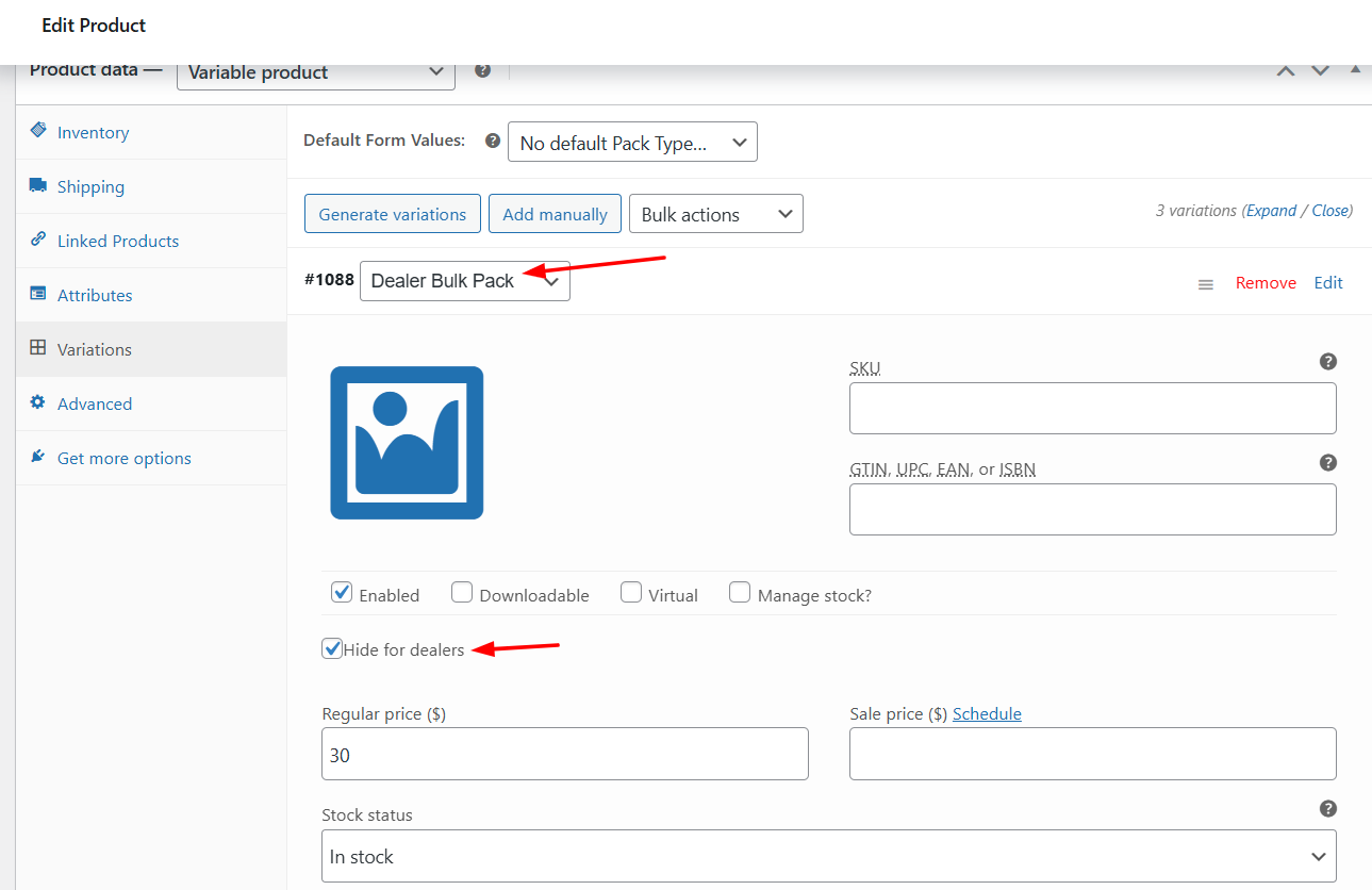 How to Hide Specific WooCommerce Product Variations Based on User Role ...
