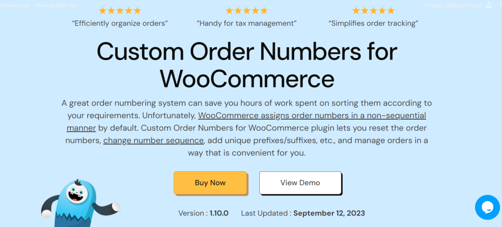 Custom order numbers for woocommerce plugin