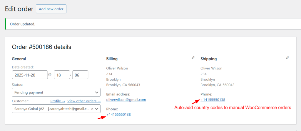 How to Automatically Add Country Code to Phone Numbers in WooCommerce Manual Orders (Admin Dashboard)? 1 Auto-add country codes to manual WooCommerce orders
