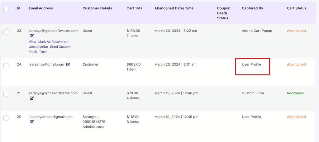 How to Capture Email Address from Custom Fields in WooCommerce Abandoned Cart plugin? - Tyche Softwares