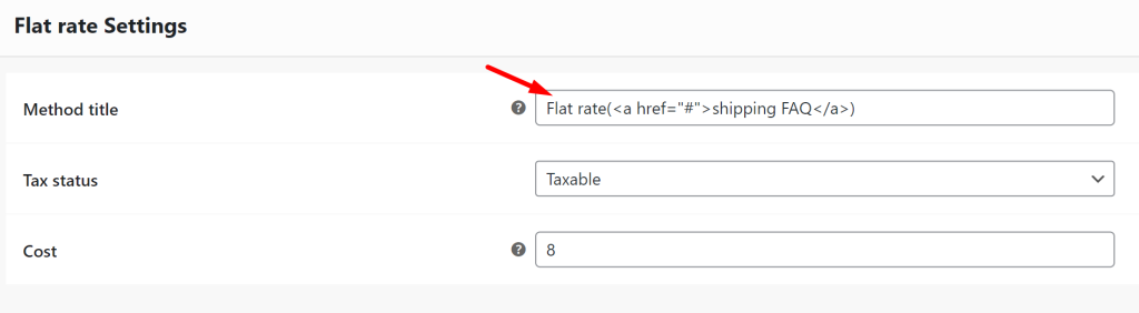 How to Add Hyperlink to Shipping Method Label