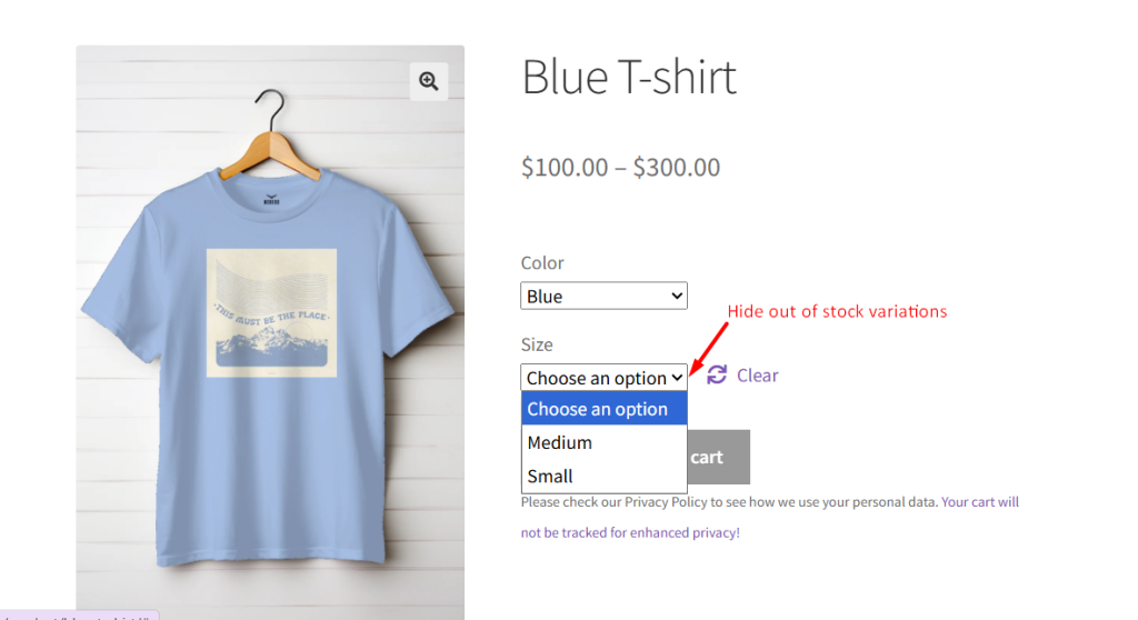 WooCommerce Product page 
